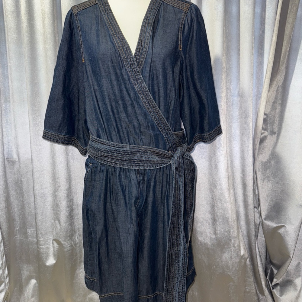 Denim Wrap Dress